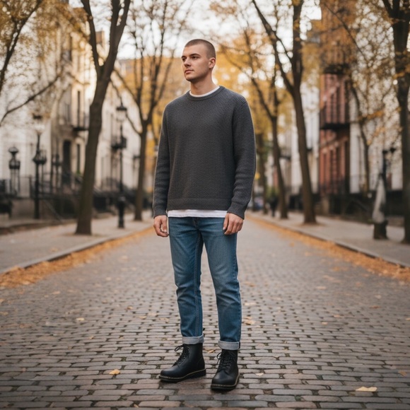 DR MARTENS Drench 8-Eye Rain Boot Black M10/W11